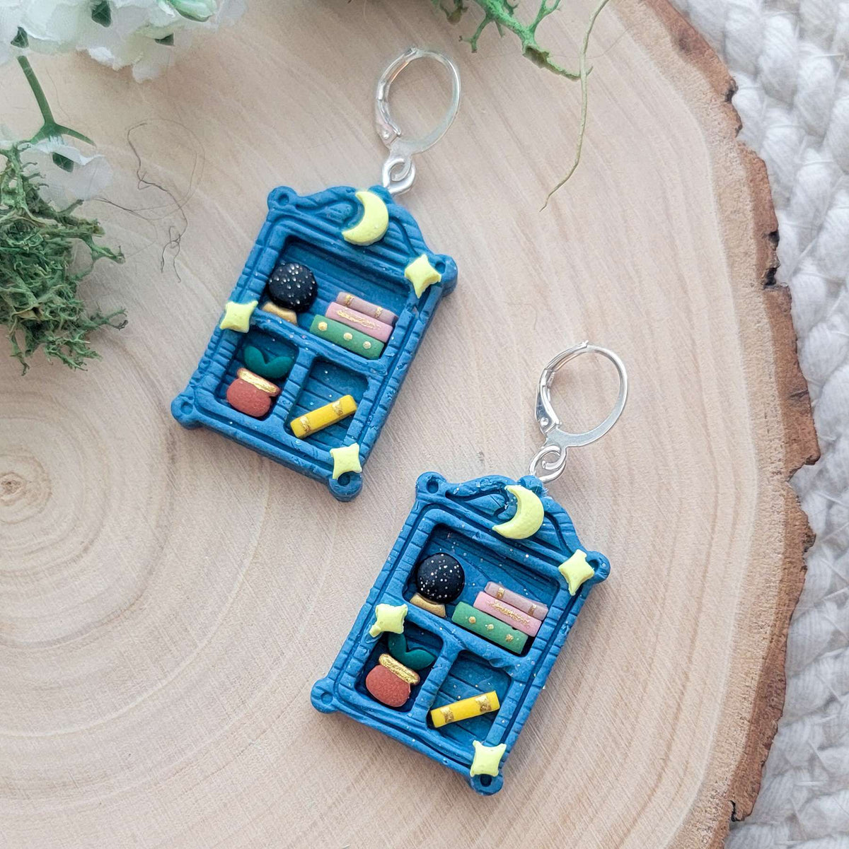 Magical Bookshelf Earrings