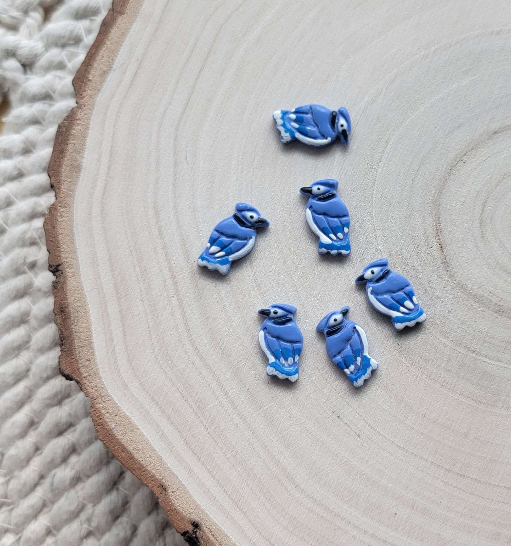 Blue Jay Clay Charm