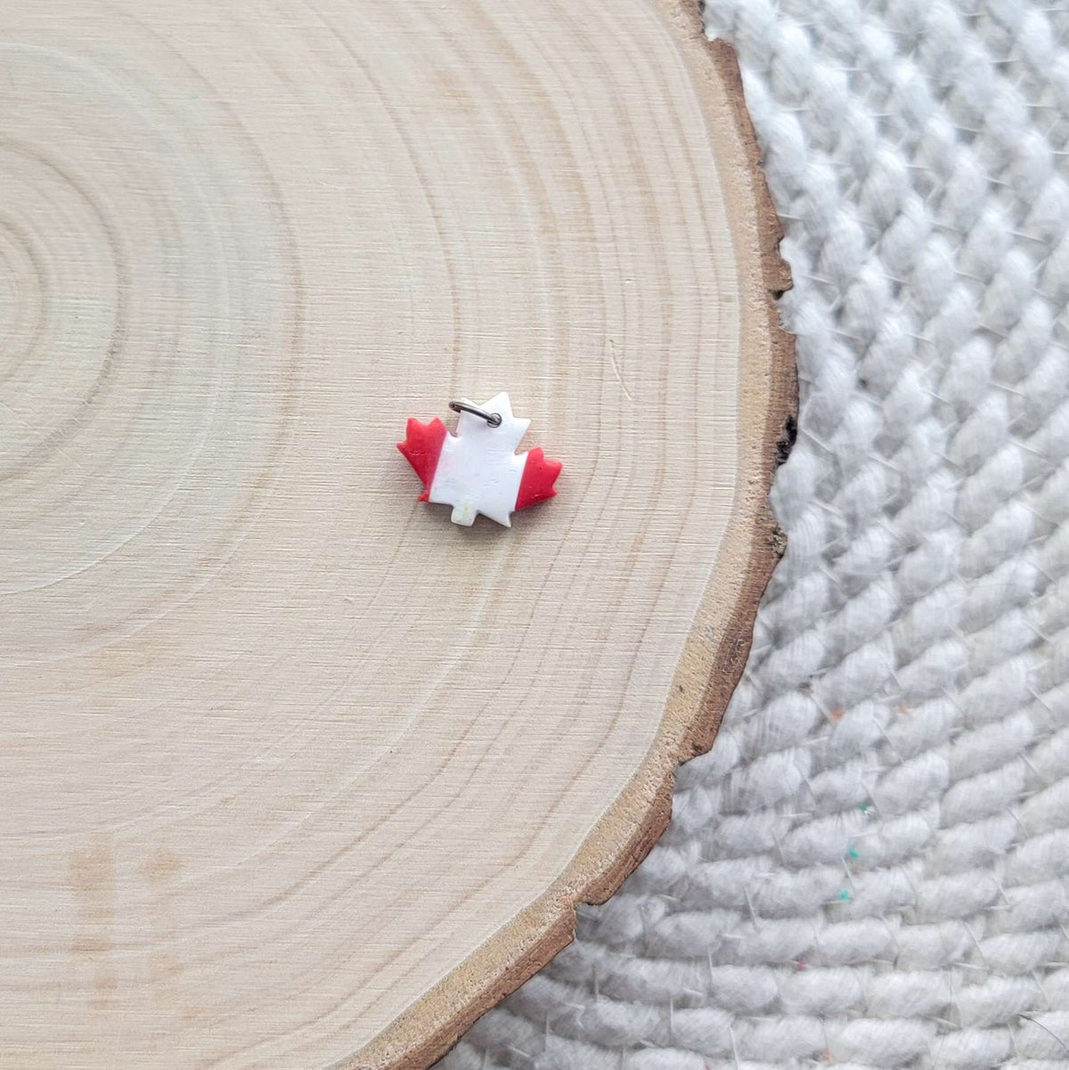 Canadian Flag Maple Leaf Charm