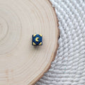 Blue and Gold Moon Book Clay Charm