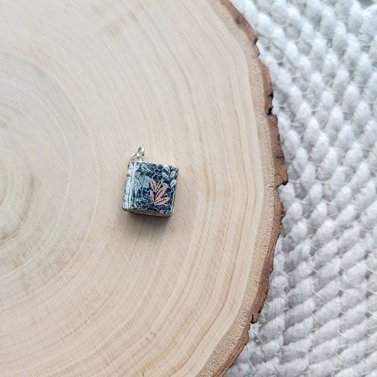 Floral Book Clay Charm