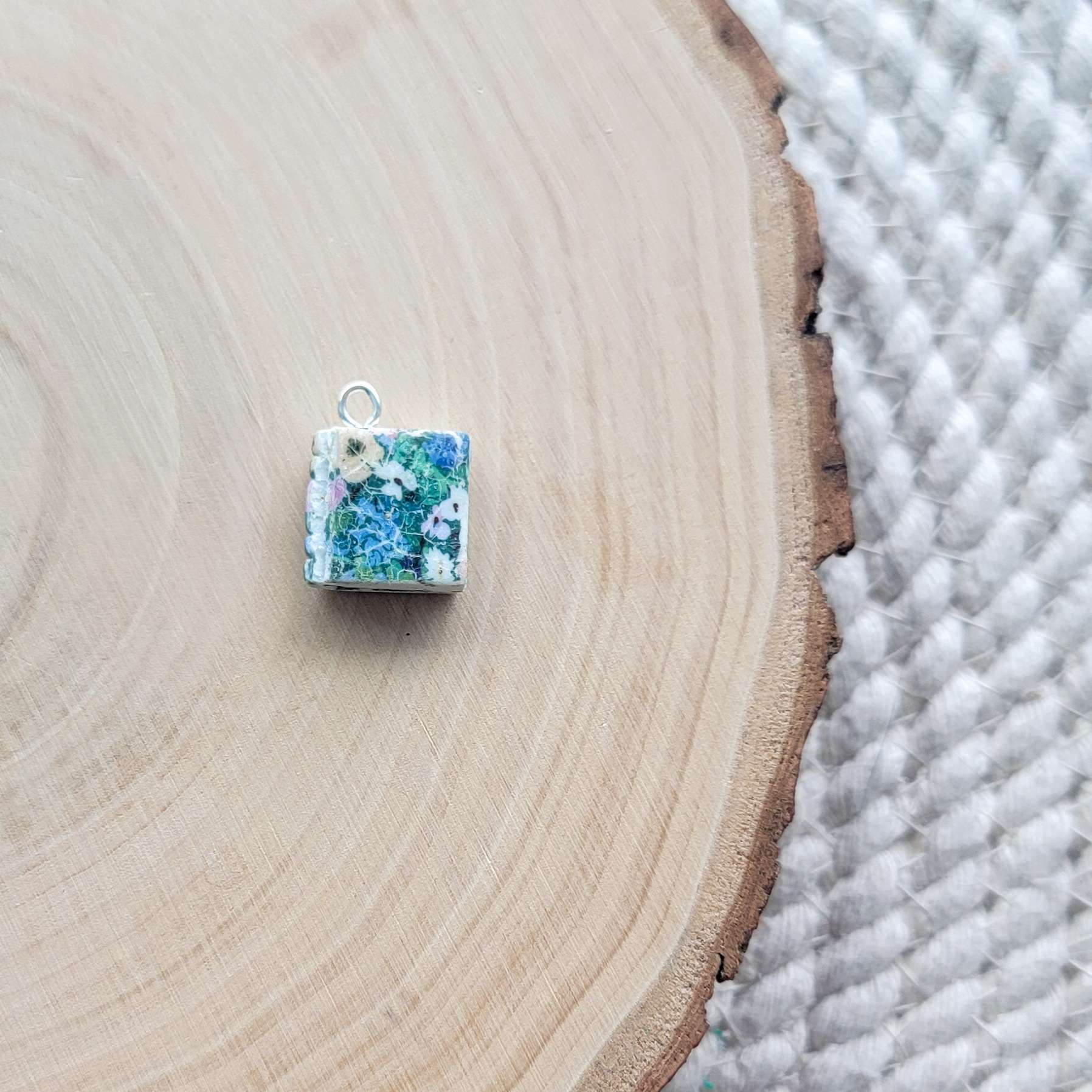 Floral Book Clay Charm