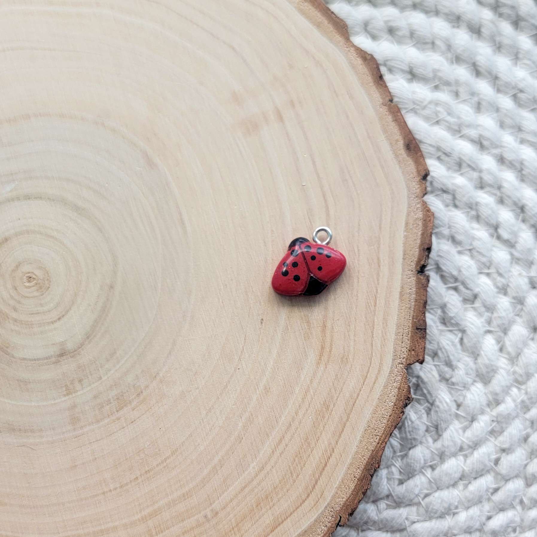 Ladybug Clay Charm