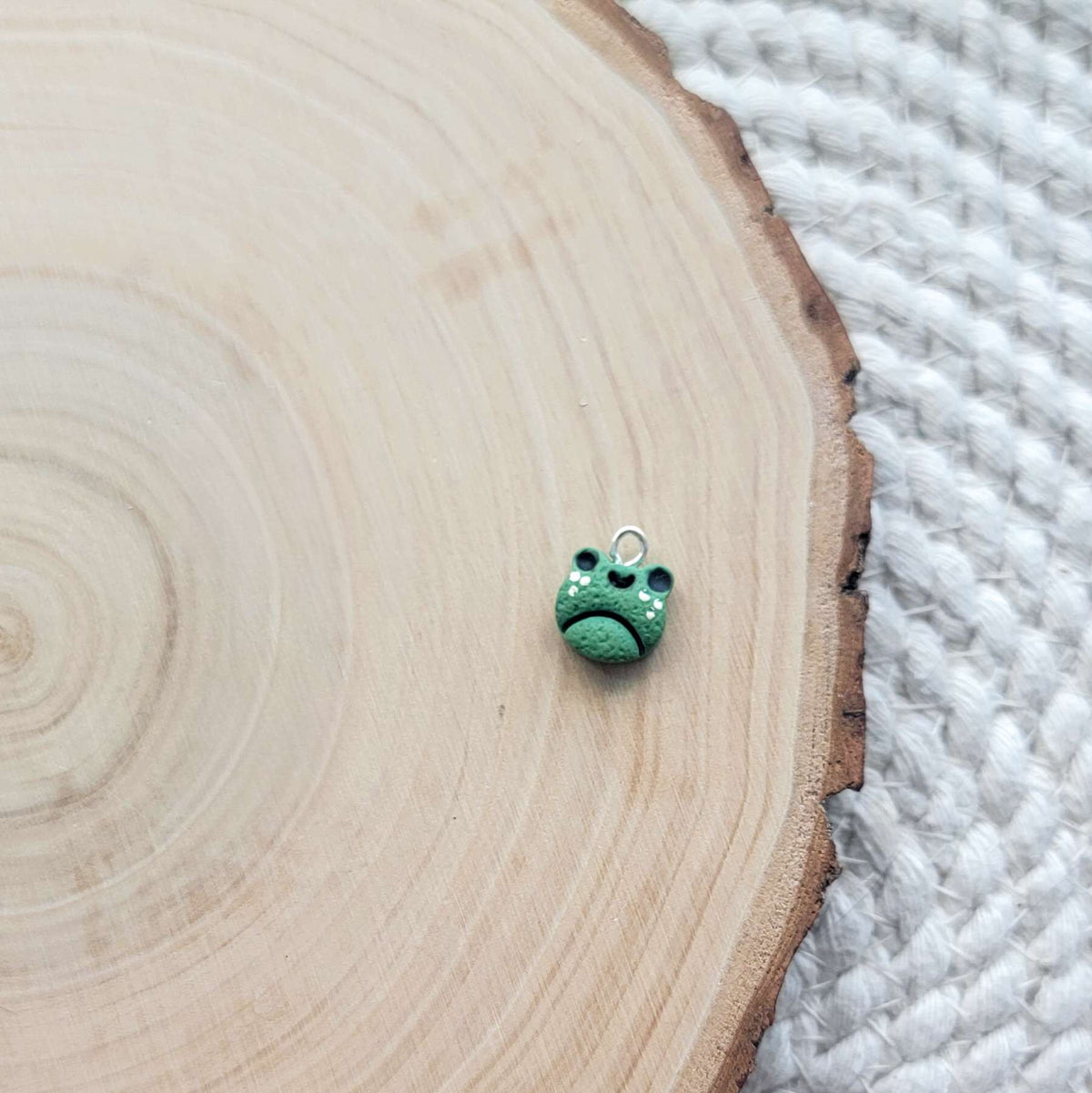 Frog Face Clay Charm