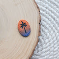 Sunset Palm Tree Clay Charm