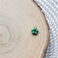 Green Flower Clay Charm