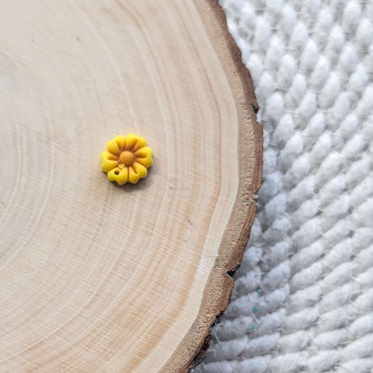 Small Yellow Flower Clay Charm
