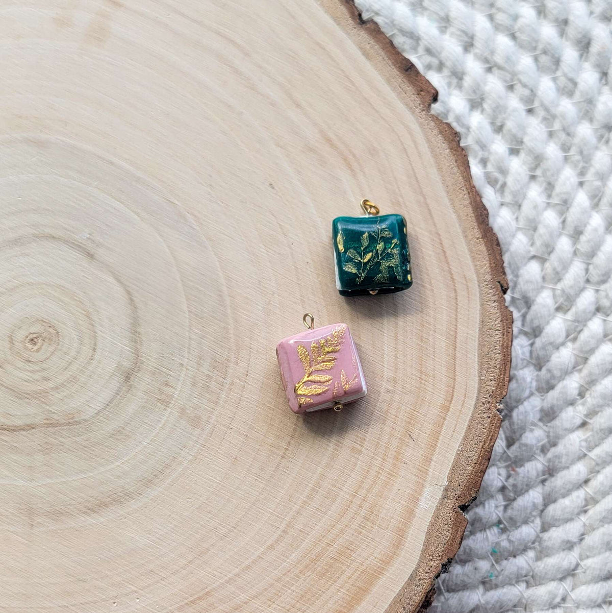 Small Plant Book Clay Charms