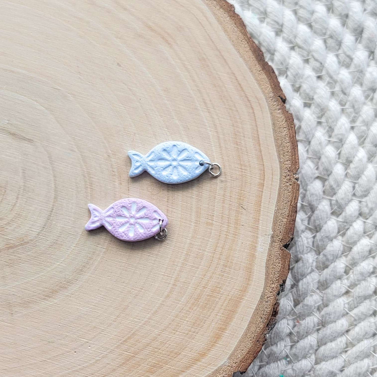 Floral Fish Clay Charm