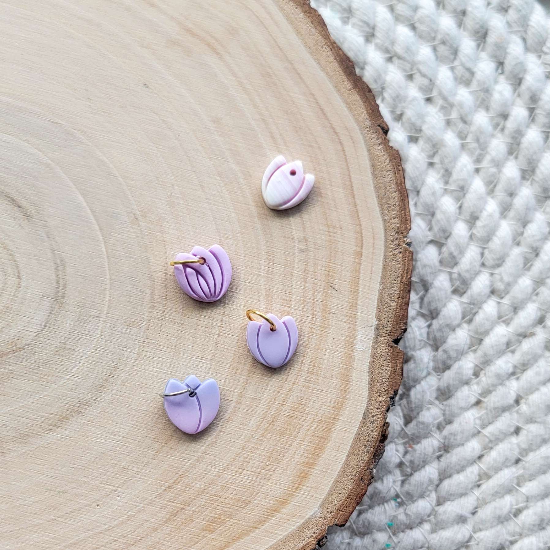 Small Tulip Clay Charm