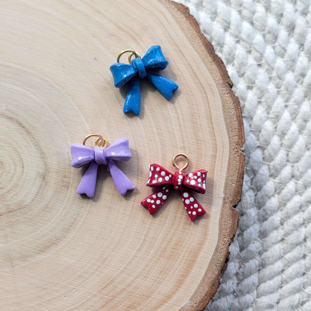Bow Clay Charms