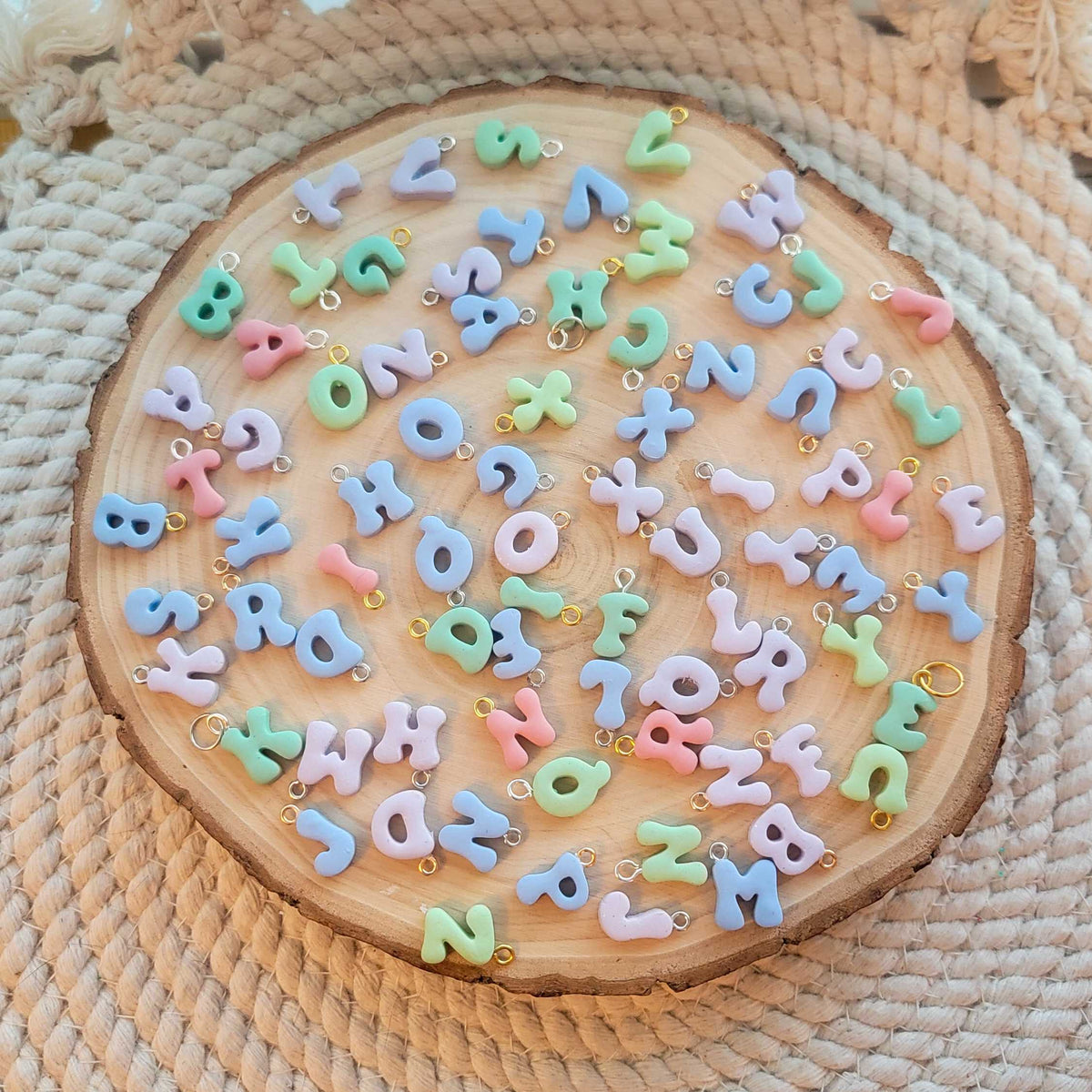 Alphabet Letter Clay Charms