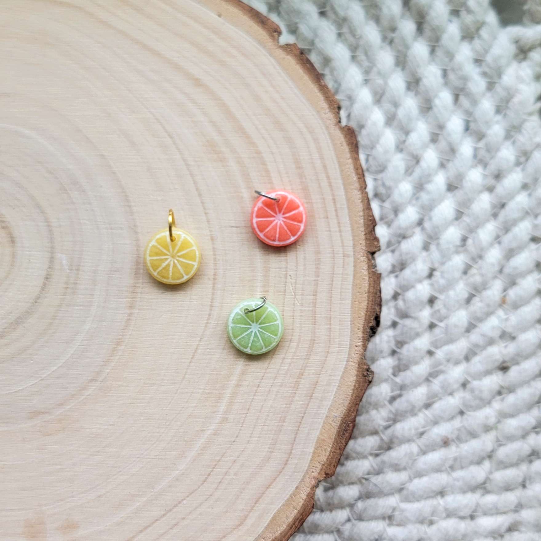 Citrus Lemon, Orange, Lime Clay Charm