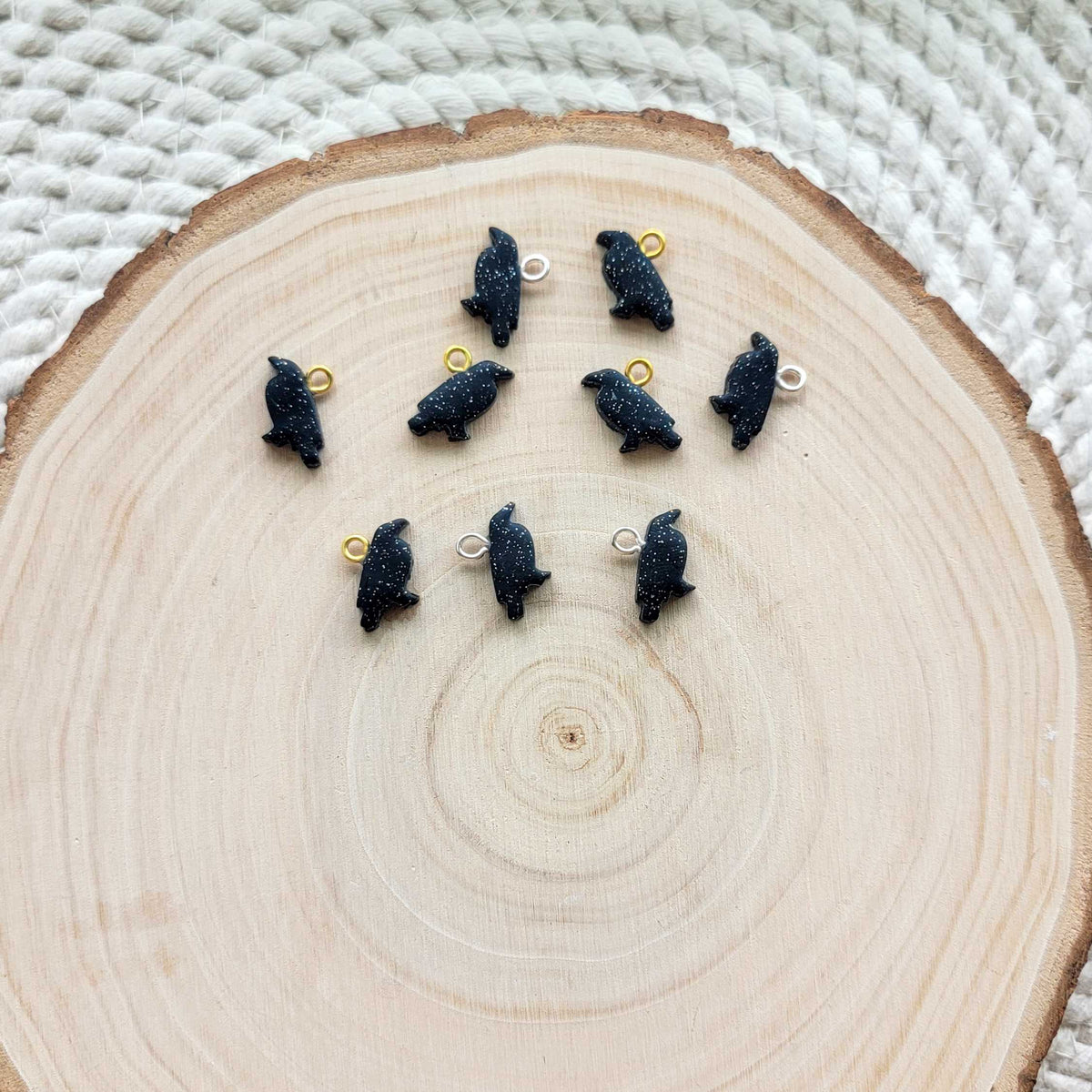 Crow / Raven Clay Charms