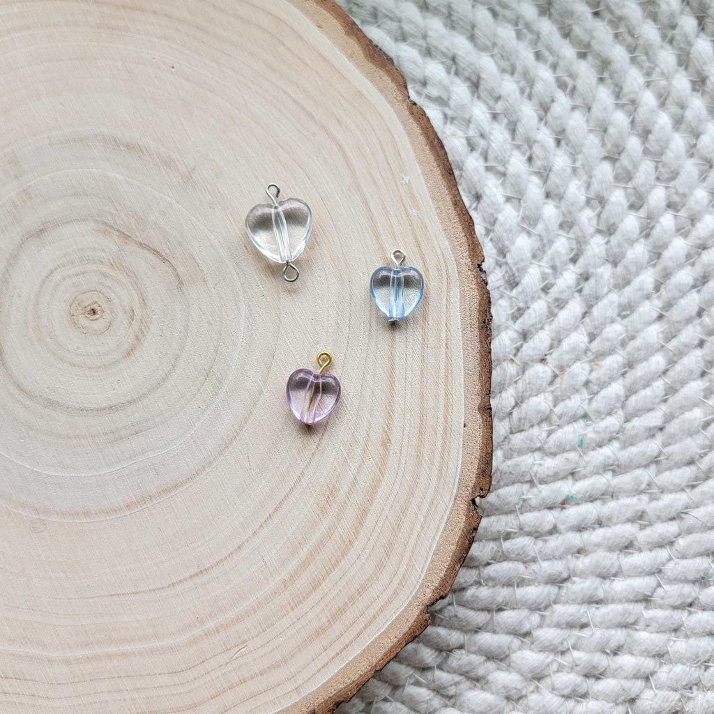 Acrylic Heart Bead Charms