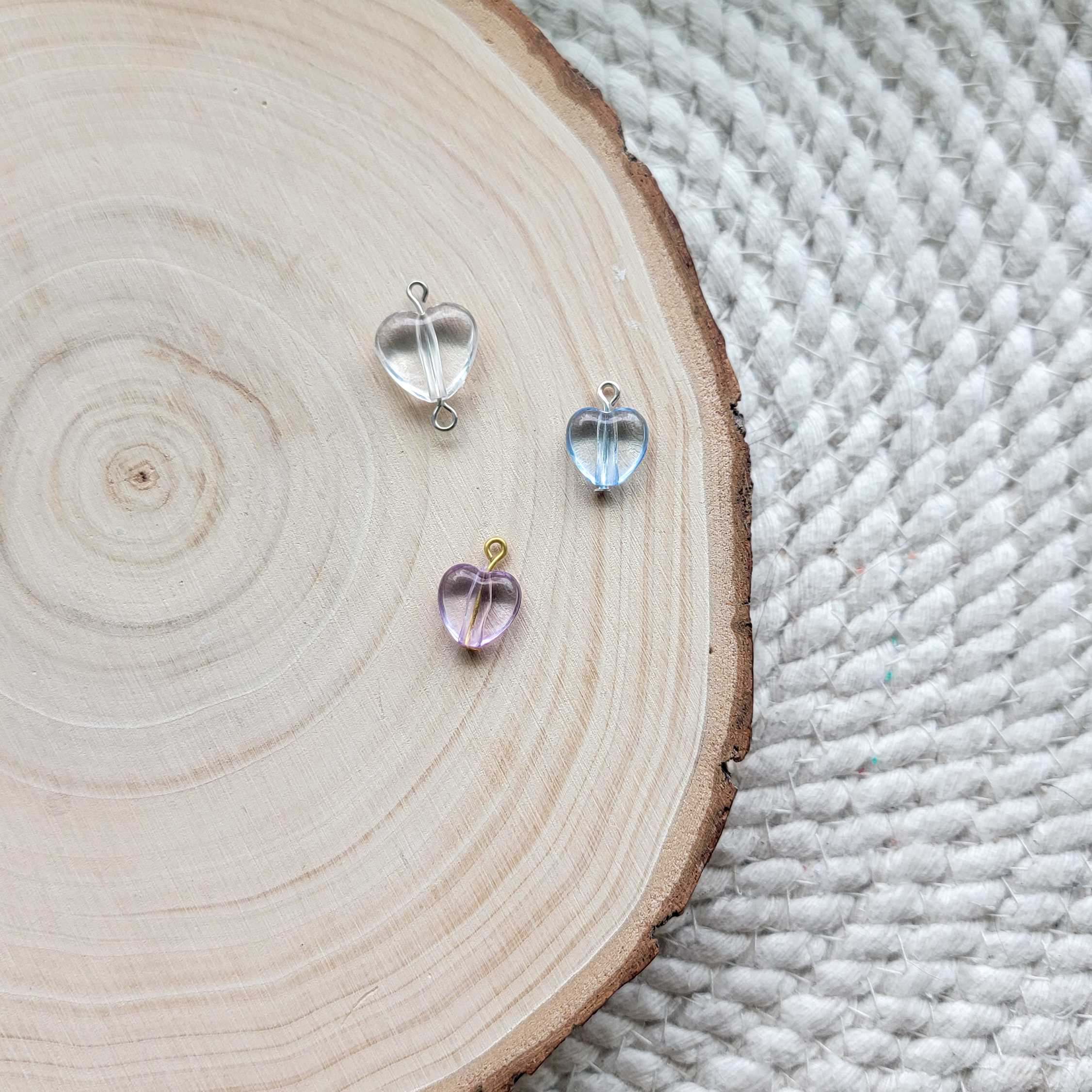 Acrylic Heart Bead Charms