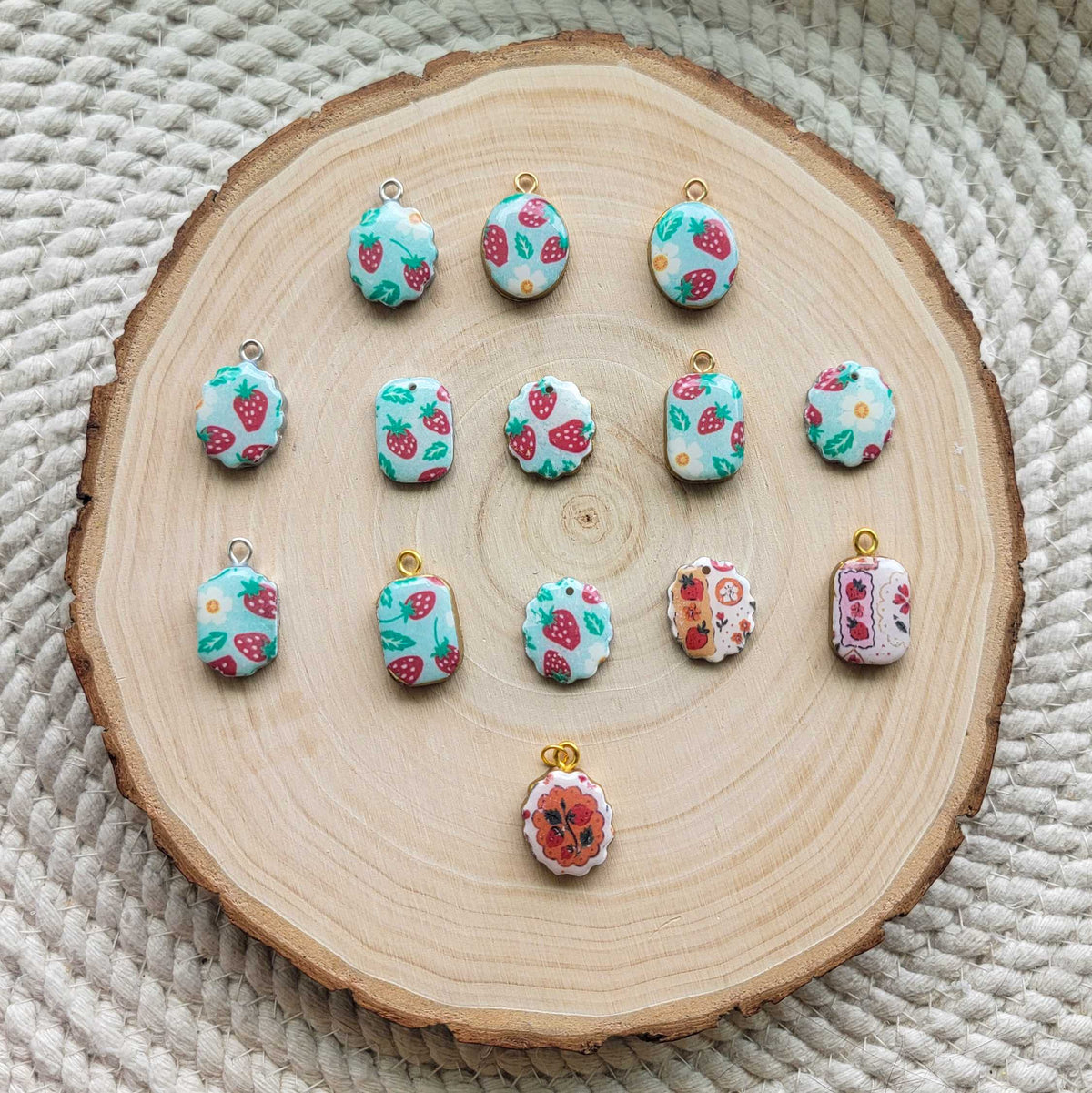 Strawberry Clay Charms: A Collection