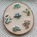 Acrylic and Glass Flowers with leaves bead Charms