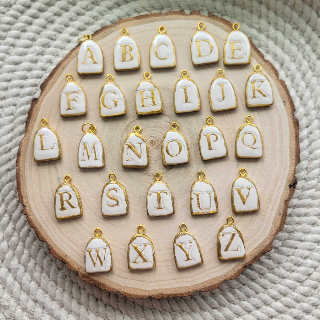 Letter Clay Charms