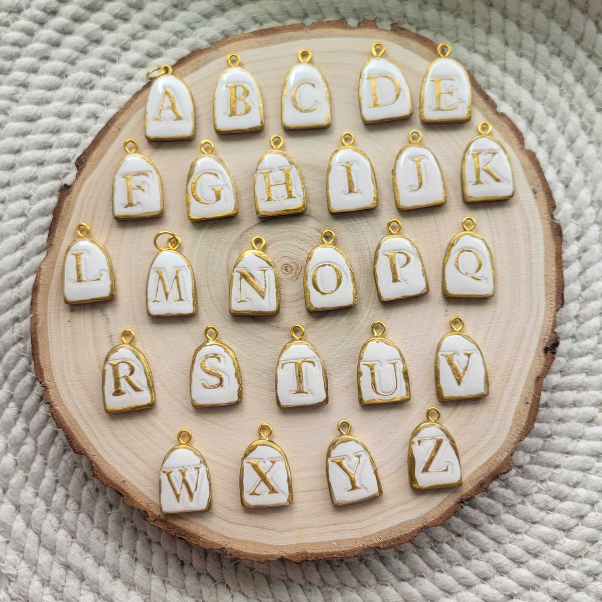 Letter Clay Charms
