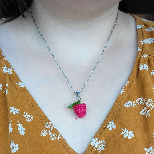 Berry Necklace on Stainless Steel Chain