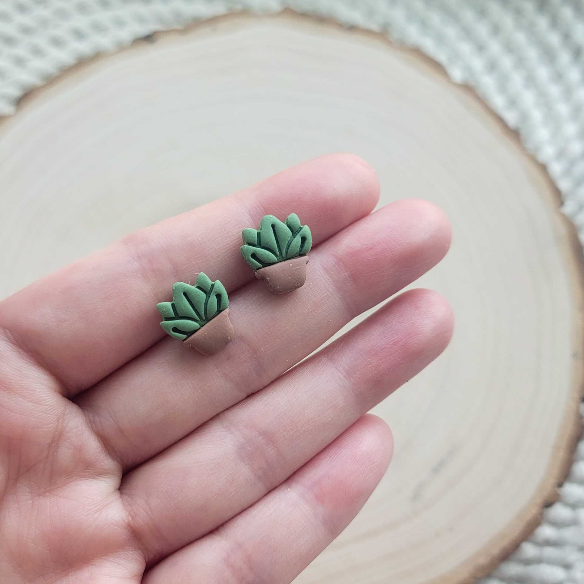 Potted Plant Stud Earrings