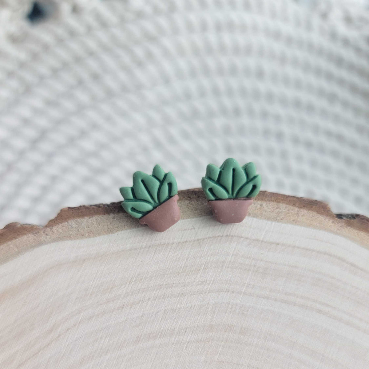 Potted Plant Stud Earrings