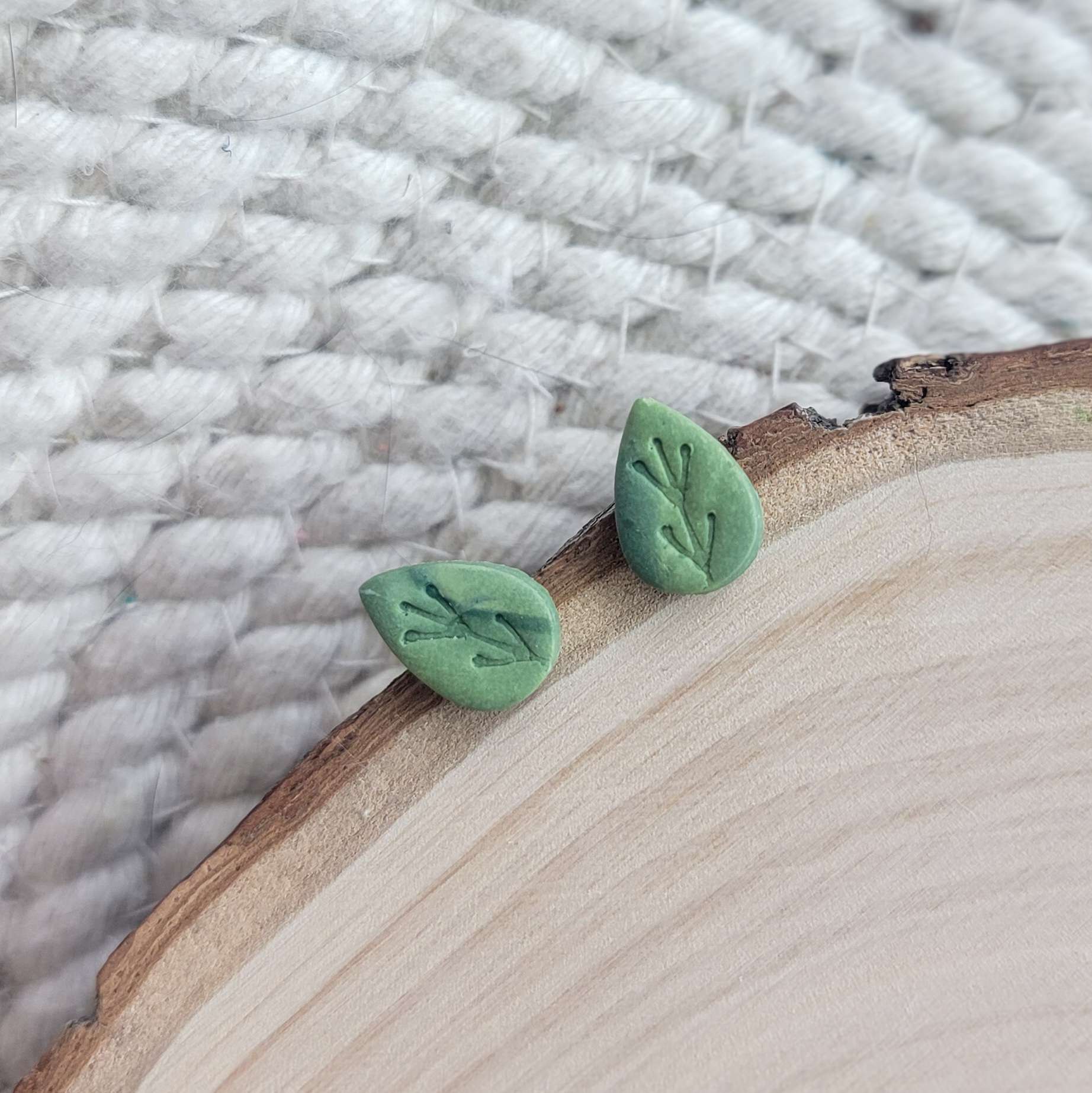 Tiny Leaf Stud Earrings