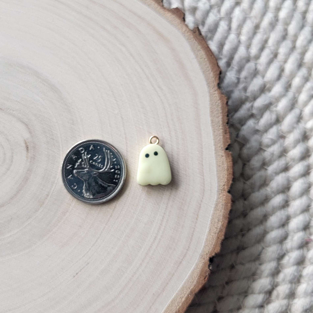 Glow in the Dark Ghost Clay Charm