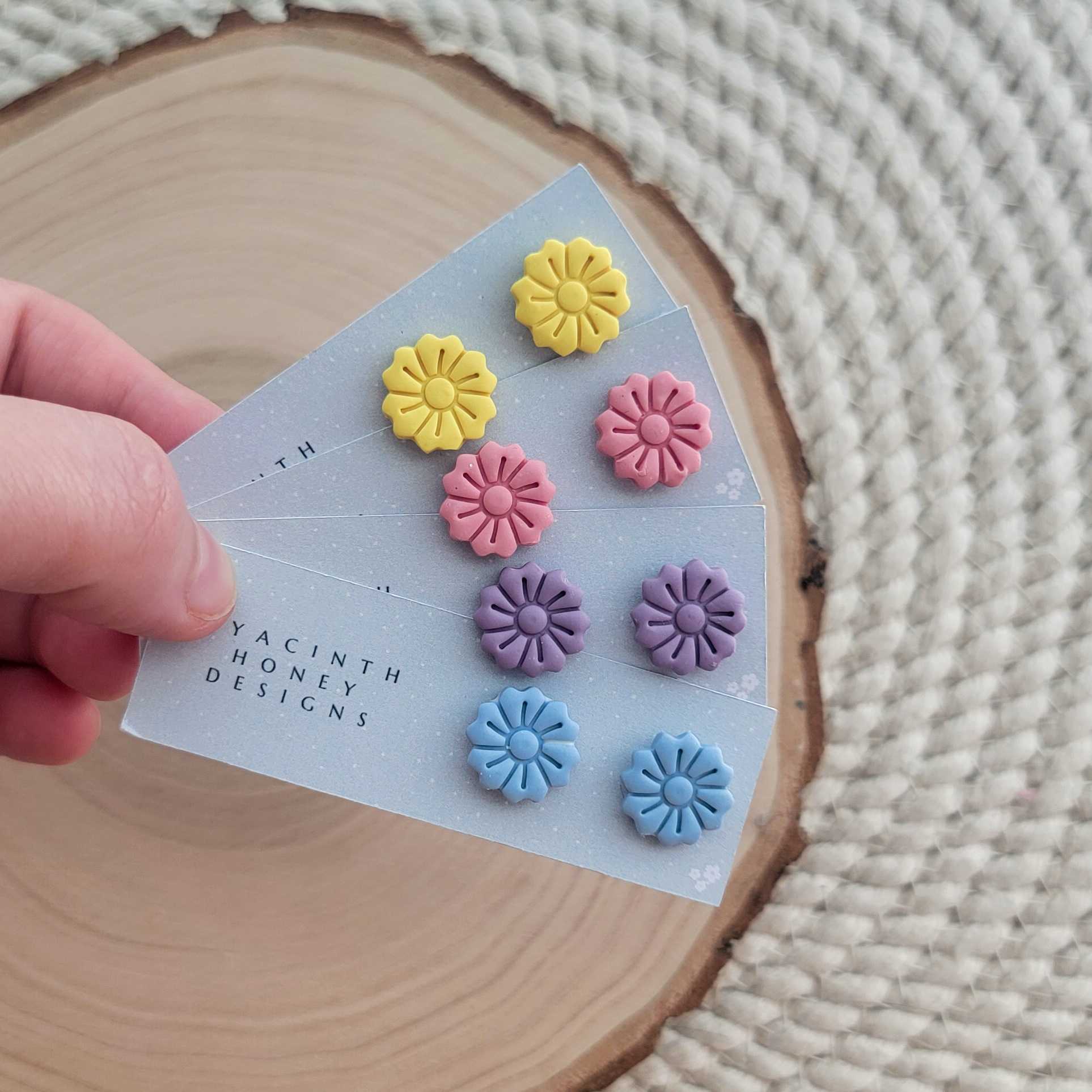 Colourful Flower Studs