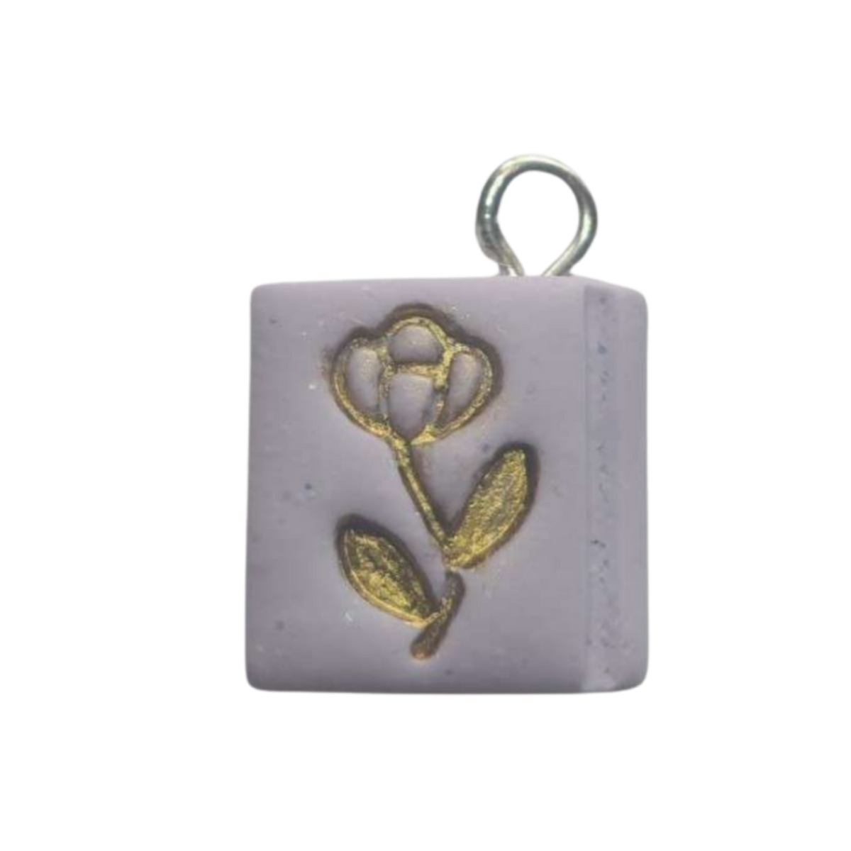 Rose Book Clay Charm - PURPLE