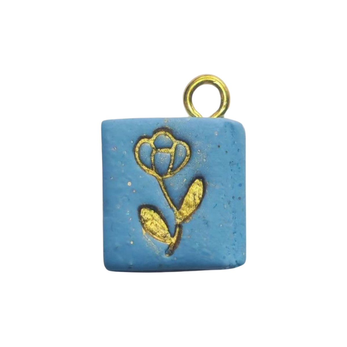 Rose Book Clay Charm - BLUE
