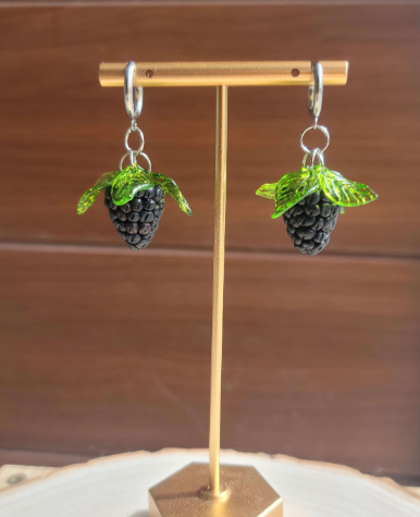 Blackberry & Raspberry Earrings