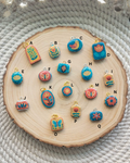 Teal Cottage Clay Charms