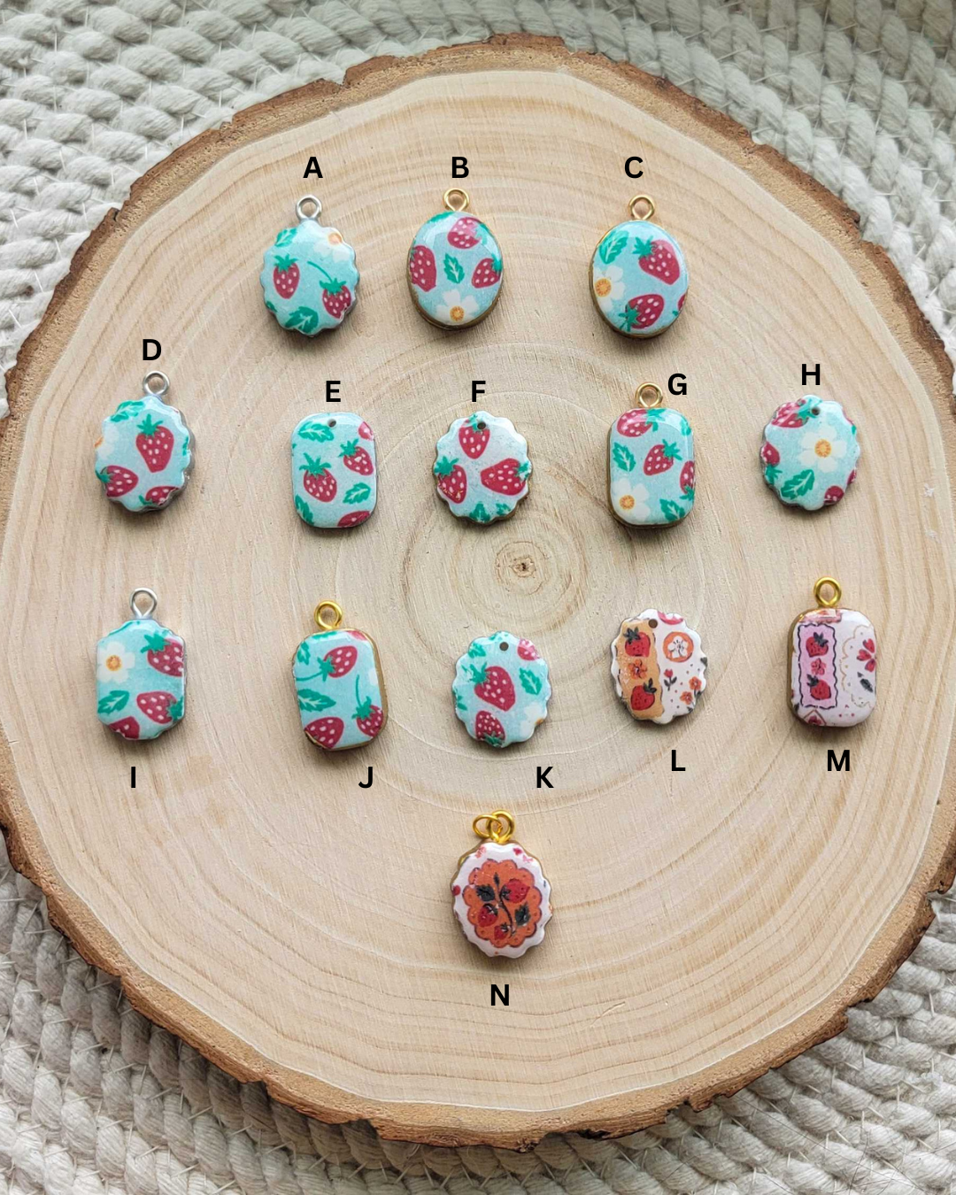 Strawberry Clay Charms: A Collection
