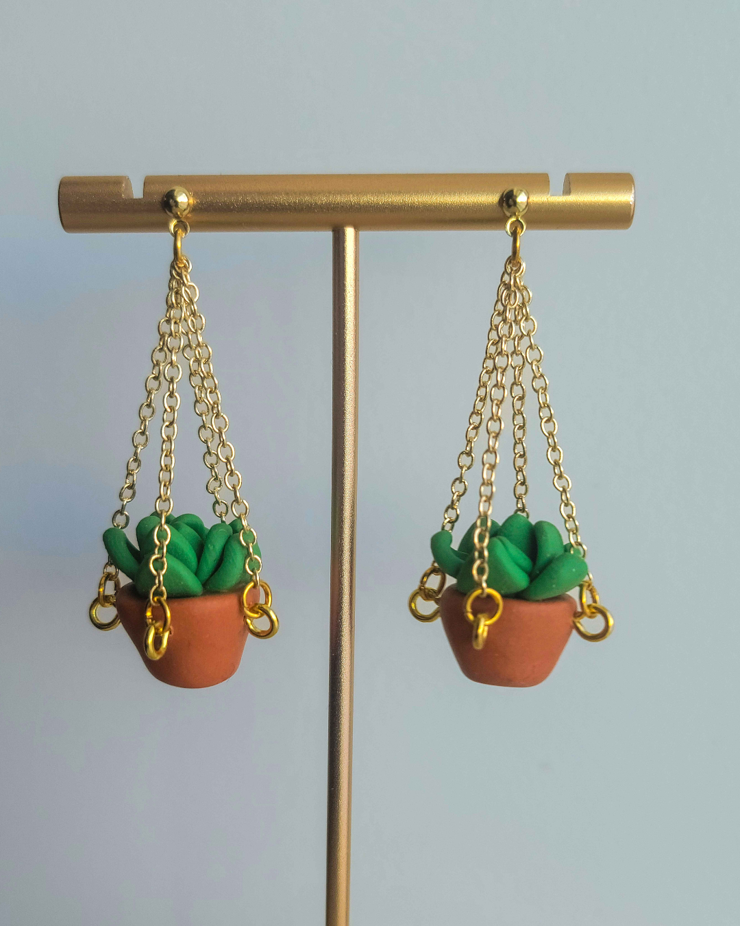 Hanging Potted Plant Earrings