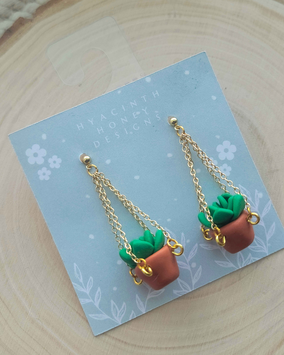Hanging Potted Plant Earrings