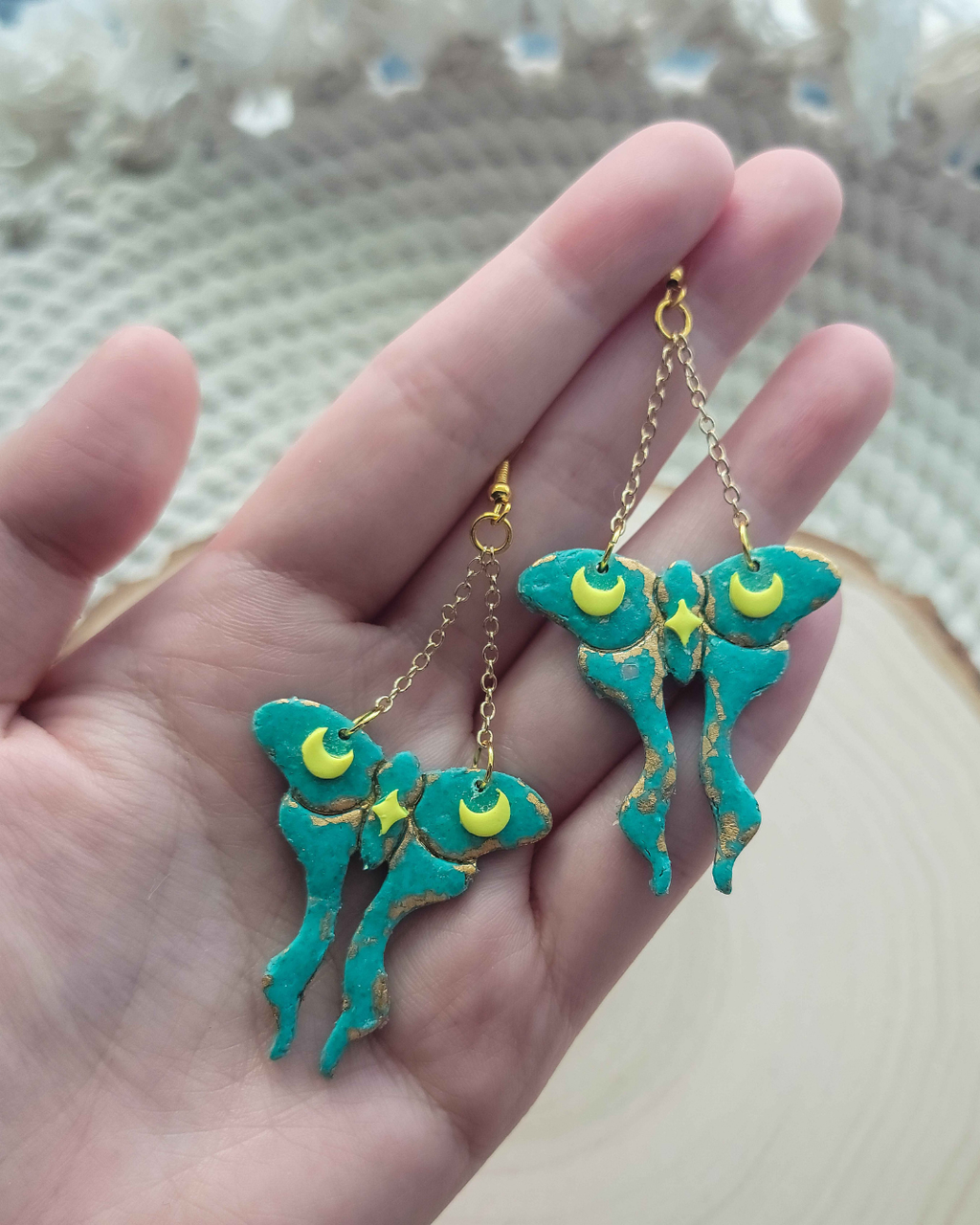Luna Moth Earrings