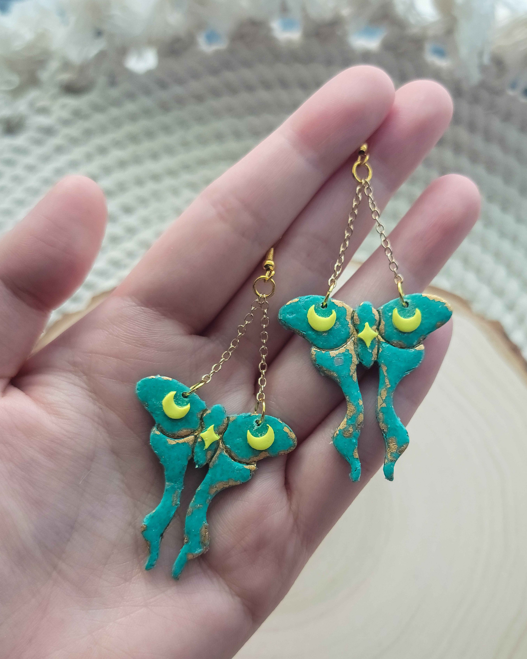 Luna Moth Earrings