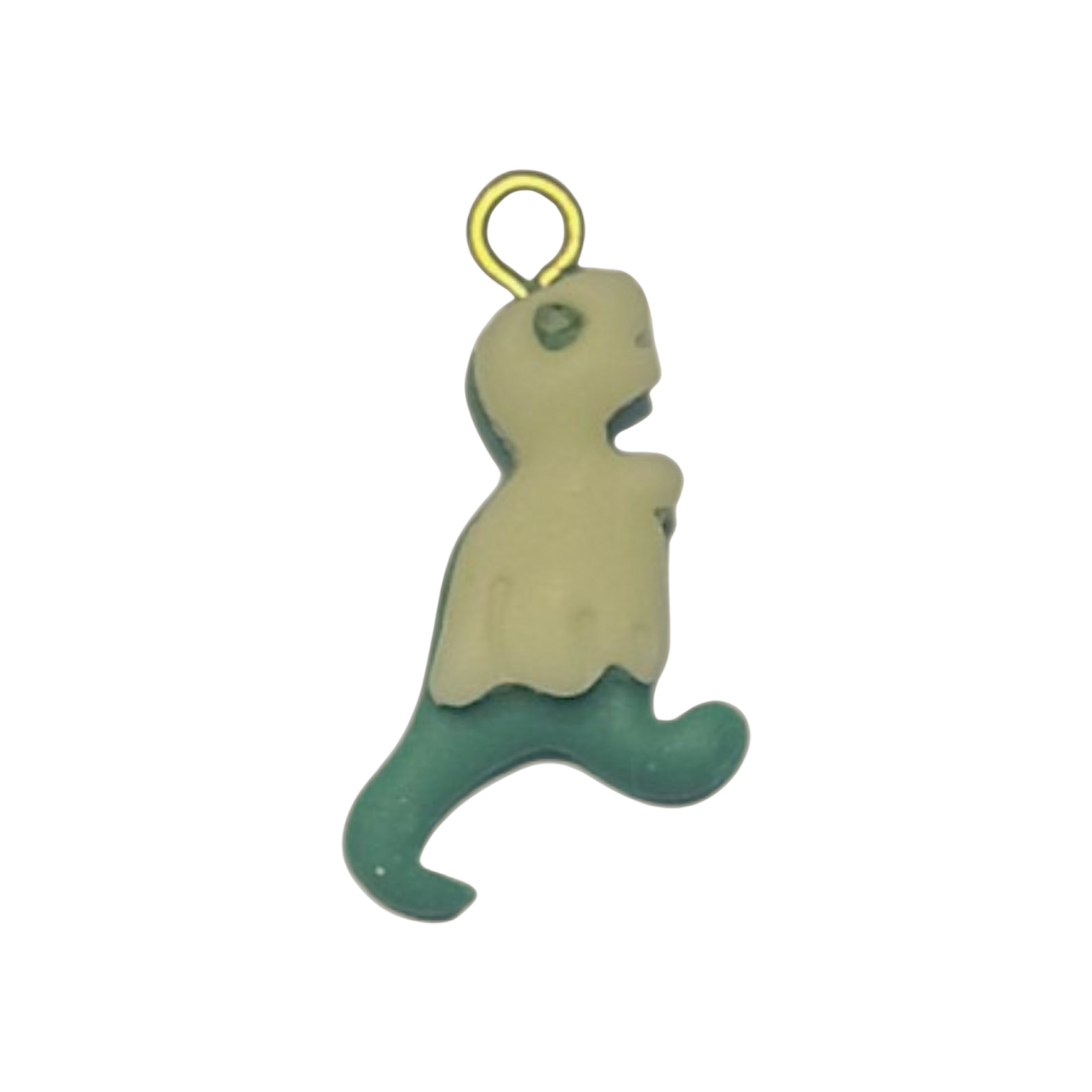 Glow In The Dark Ghost Trex Clay Charm