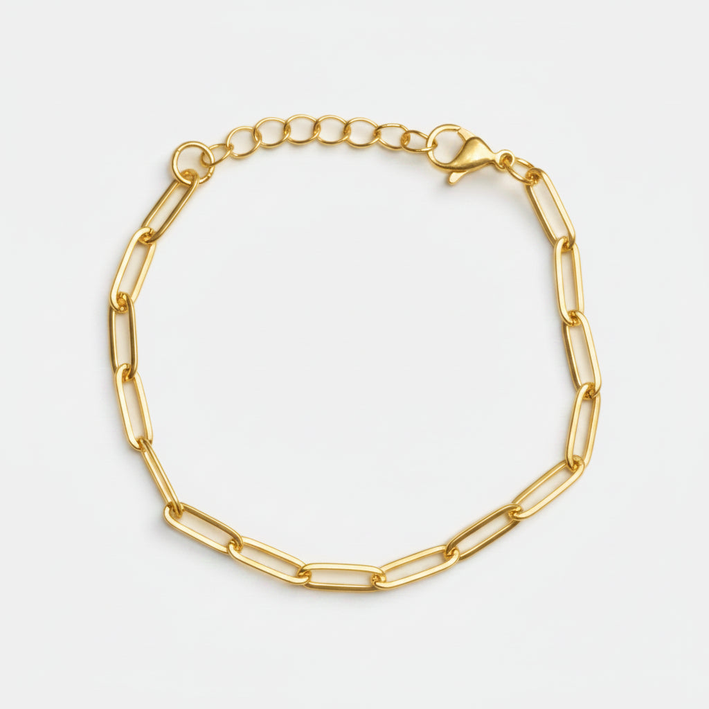 Paper Clip Bracelet - GOLD